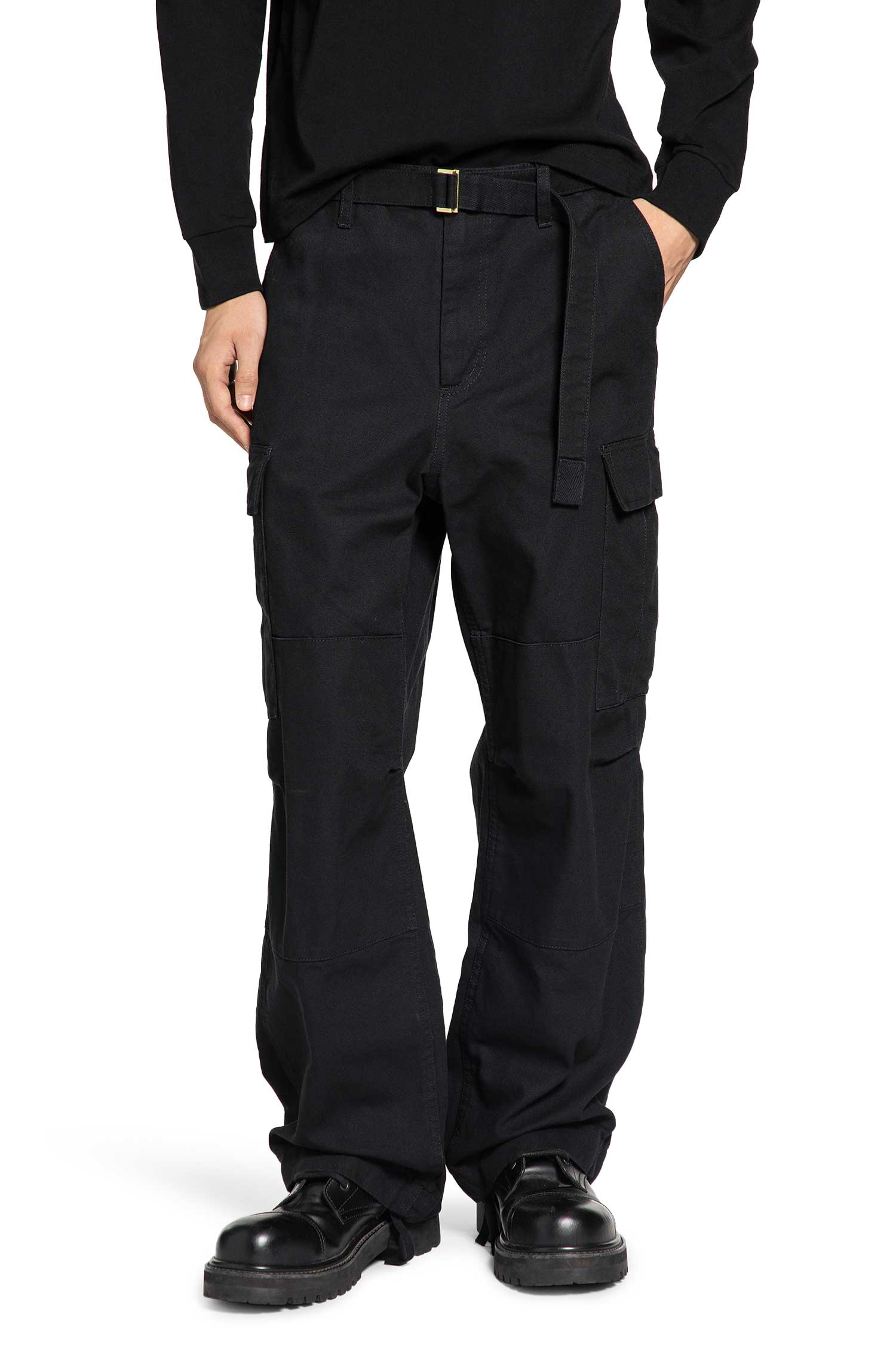 Cotton Canvas Cargo Trousers