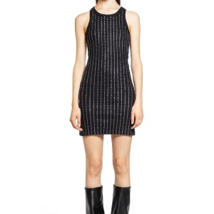 Cotton Jersey and Rhinestone Mini Dress