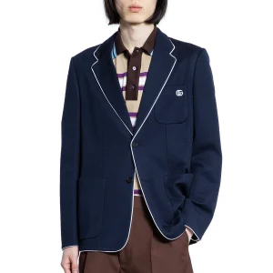 Double G Cotton Jersey Blazer