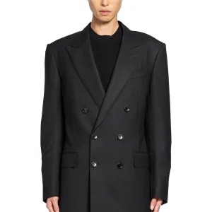 Double-Breasted Blazer in Broken Twill
